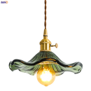 Suspension design Style nordique Simple à LED fleurs en verre