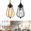 suspension industrielle vintage en fil métallique cage loft nordique led