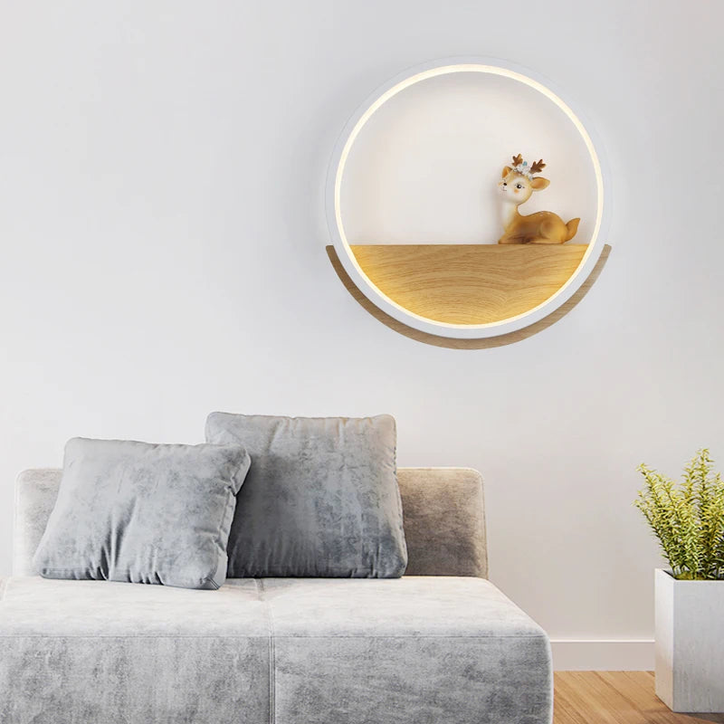 applique murale moderne led avec motif de cerf - vue 4 sur 6