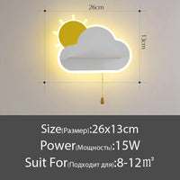 lampe de chevet en forme de nuage pour enfants