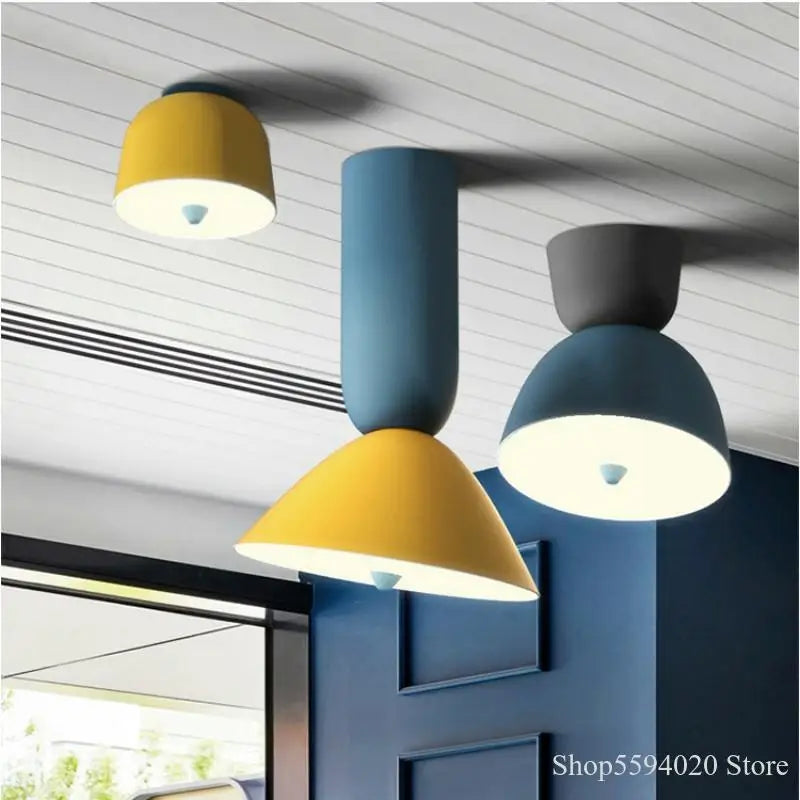 éclairage de toit led design nordique macaron simple moderne - vue 2 sur 11