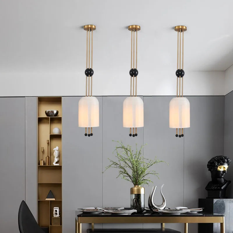 Suspension lanterne à tête unique en verre - vue 6 sur 9