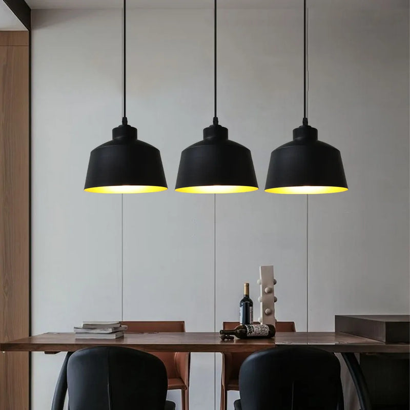 suspension loft nordique moderne avec 3 suspensions pour cuisine