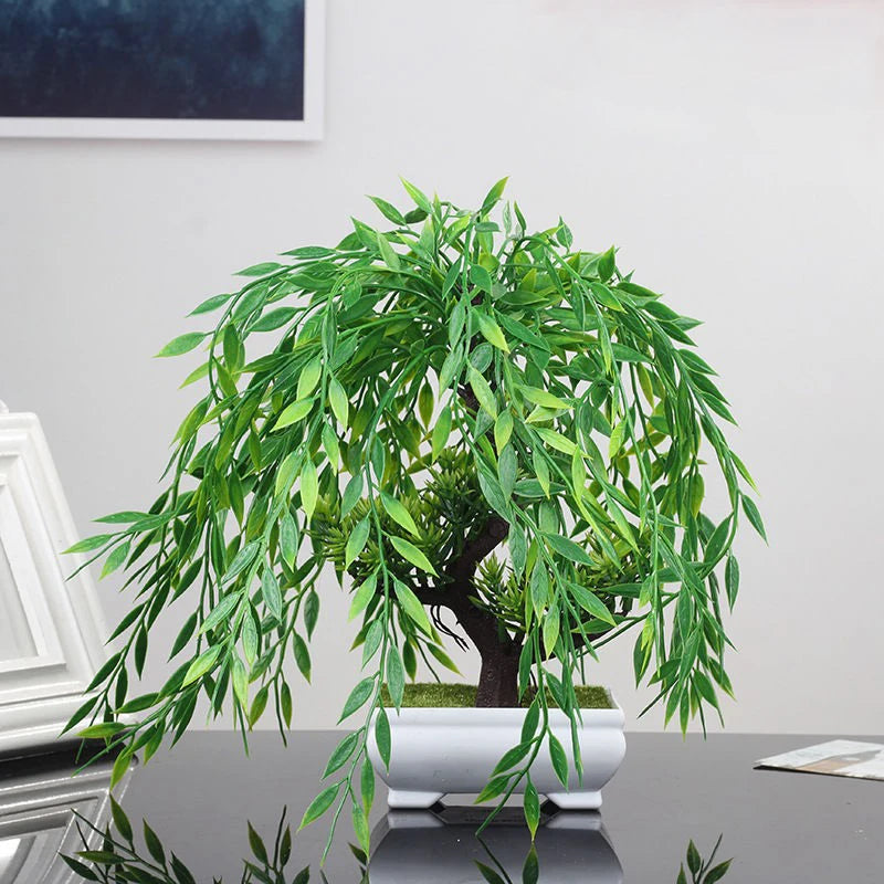 arbre artificiel en pot mini bonsaï pour décoration intérieure et extérieure - vue 2 sur 7