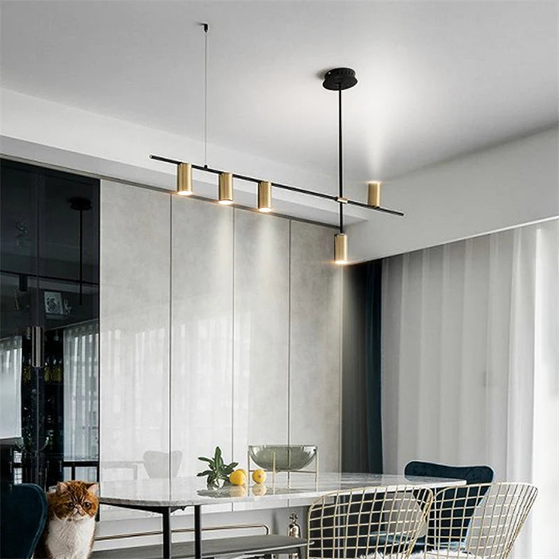 lustre simple led moderne pour café restaurant - vue 4 sur 11