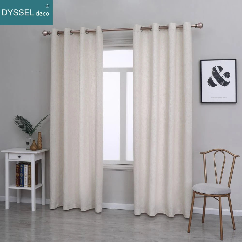 Voilage lin rayé style moderne pour salon chambre