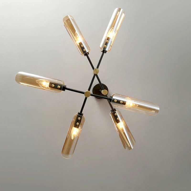 lustre en verre au design nordique et créatif - vue 6 sur 12