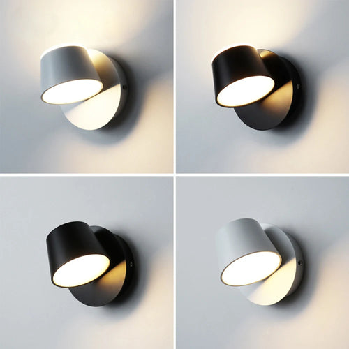 Nordique moderne intérieur applique murale LED lumière 360 ° réglable applique murale allée applique maison salon hôtel chambre éclairage décor