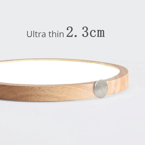 plafonnier led en bois véritable pour éclairage intérieur