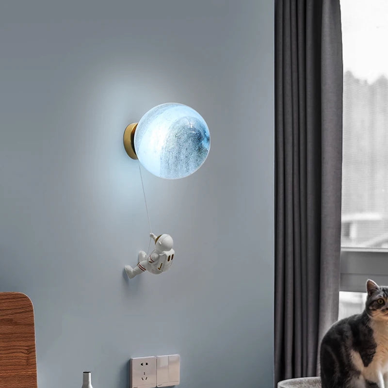 applique murale lune nordique pour chambre d'enfants en cuivre - vue 4 sur 18