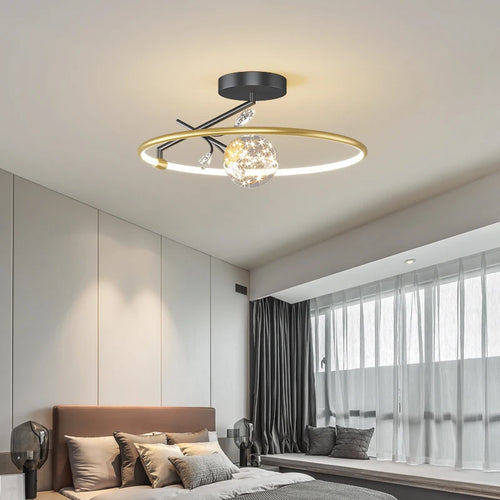 plafonnier en verre cristal design moderne pour intérieur élégant