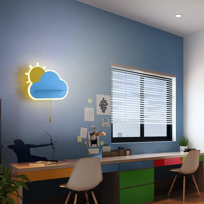 lampe de chevet en forme de nuage pour enfants - vue 3 sur 10