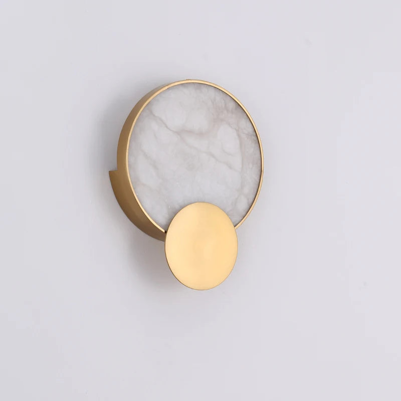 applique murale led ronde en marbre naturel design moderne pour intérieur - vue 5 sur 7