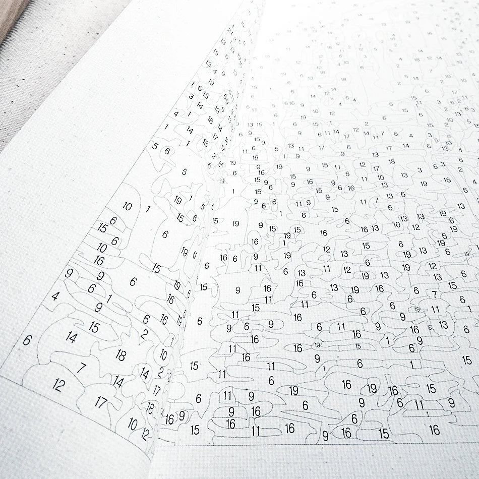 kit peinture par numéros pour vase romantique en toile artisanale - vue 7 sur 7