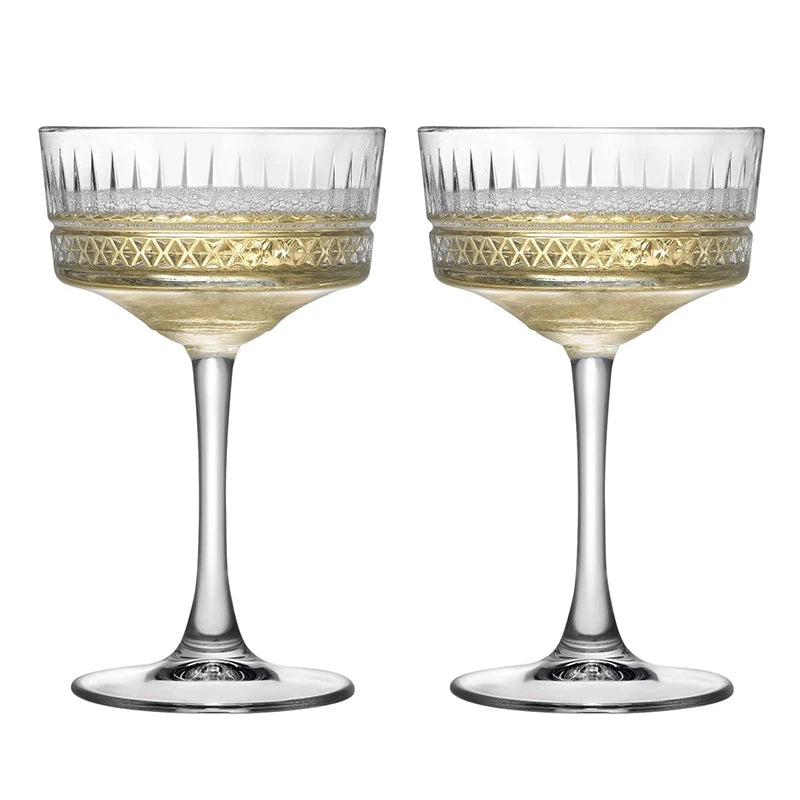 Lot 2 coupes champagne elysia verre cocktail martini