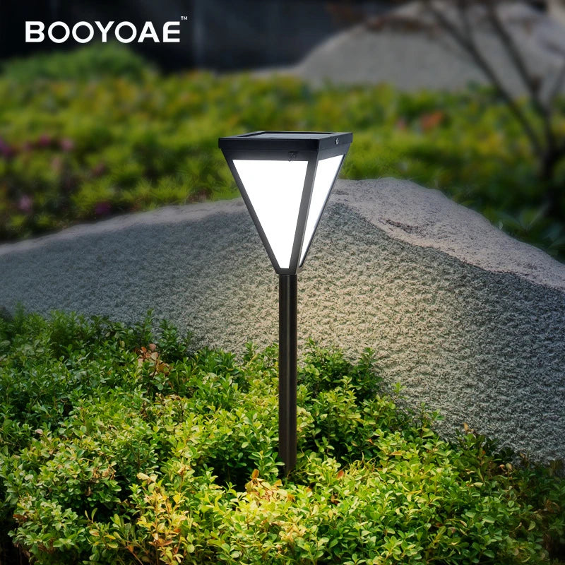 Lampe de pelouse solaire extérieure LED lampe de stigmatisation rougeoyante sans électricité couloir de jardin moderne terrasse ronde lumières de pelouse imperméables - vue 3 sur 7