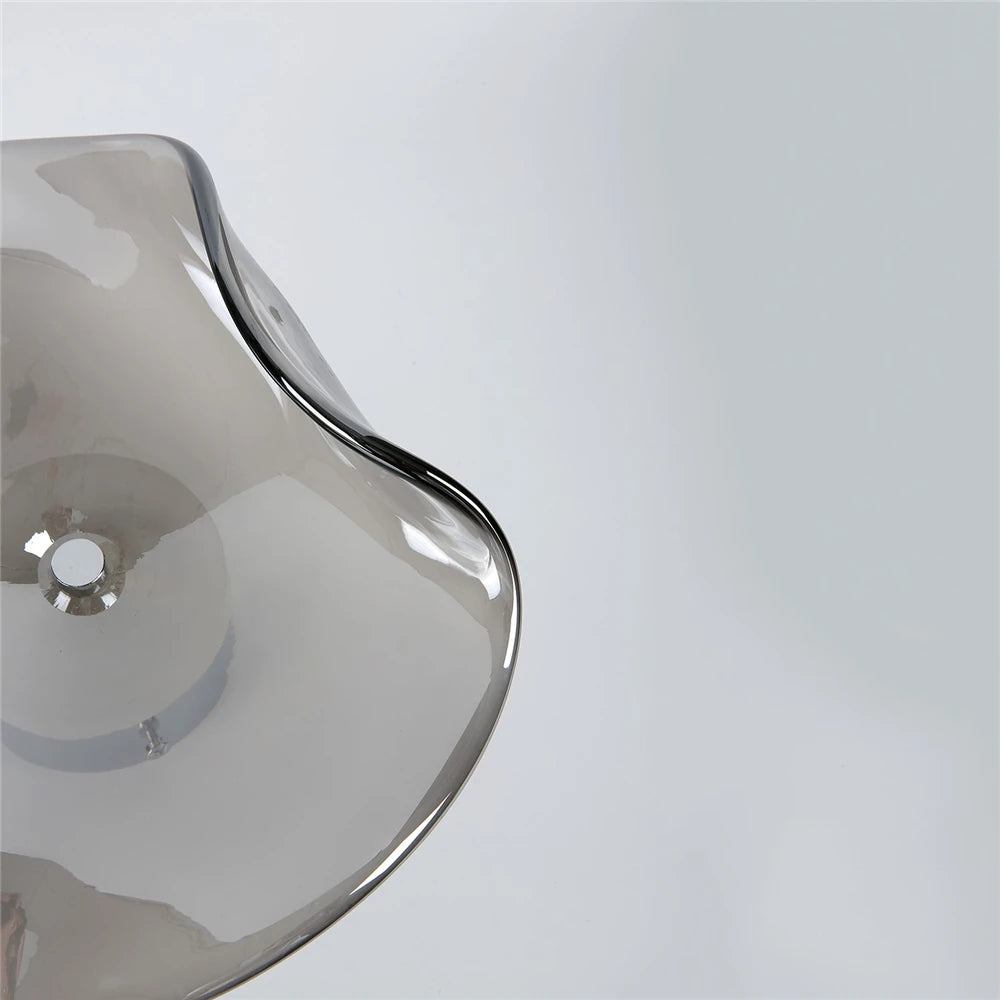 applique murale led moderne en verre éclairage surface incurvée - vue 6 sur 7