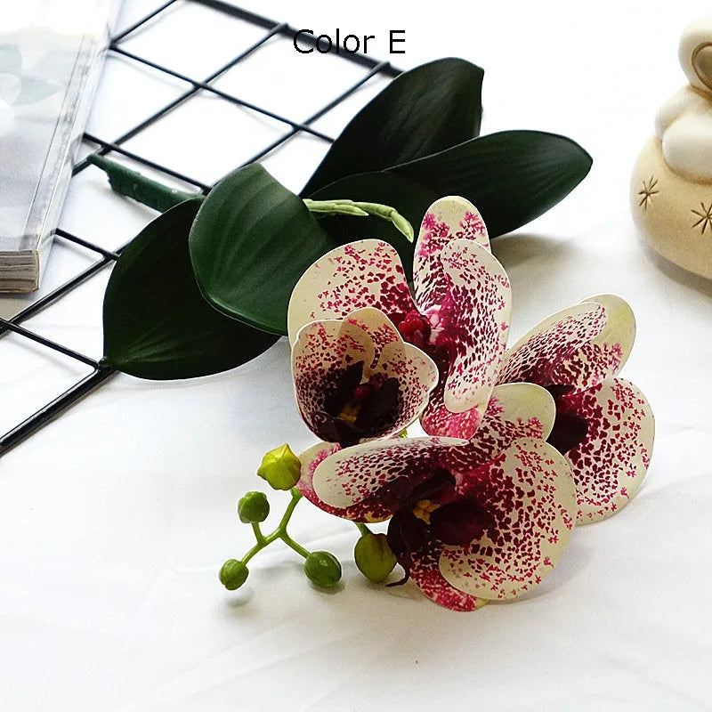 mini branche dorchidée artificielle pour décoration de mariage et domicile - vue 2 sur 13