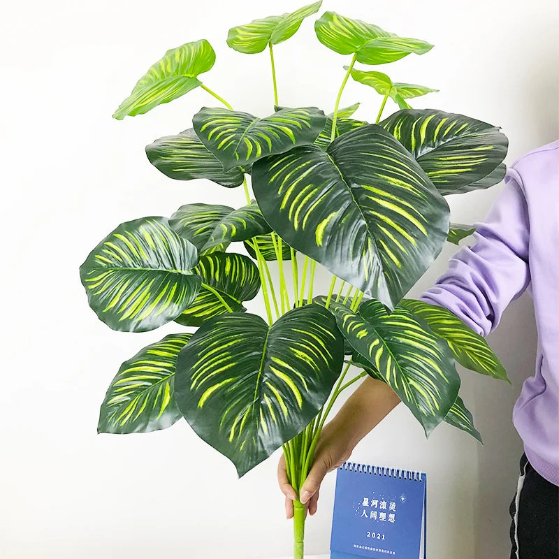 plantes artificielles monstera grandes feuilles pour décoration intérieure - vue 16 sur 21