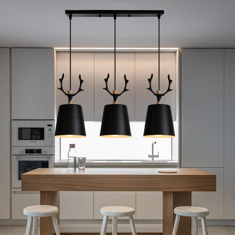 suspension moderne en bois nordique pour restaurant