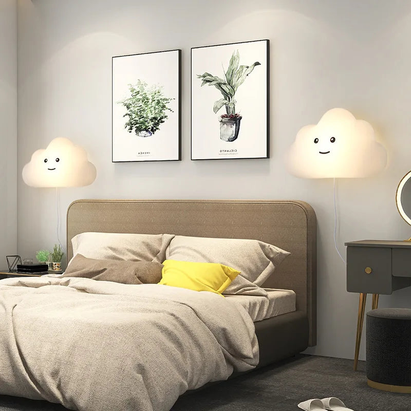 applique murale nuage décorative pour chambre enfant design créatif - vue 4 sur 11