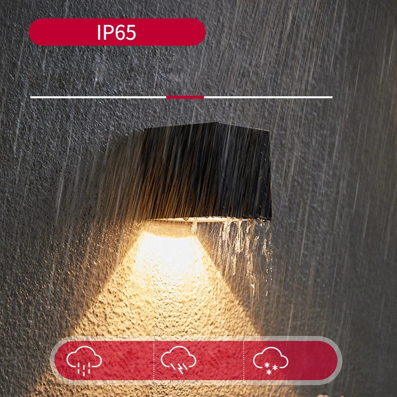 Applique solaire extérieure lumineuse appliques murales solaire petite Squa jardin couloir terrasse corps humain induction IP65 étanche Lighti - vue 4 sur 9