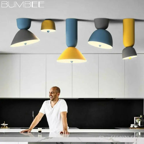 éclairage de toit led design nordique macaron simple moderne