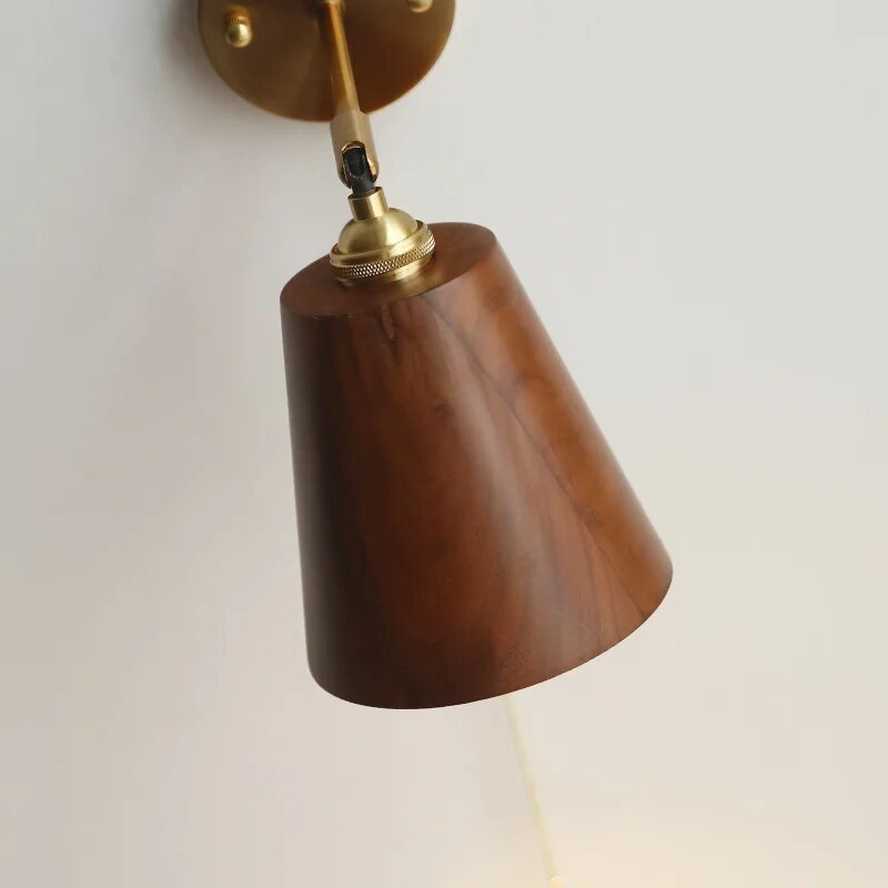 Applique murale en bois avec chaîne à tirer - vue 5 sur 18