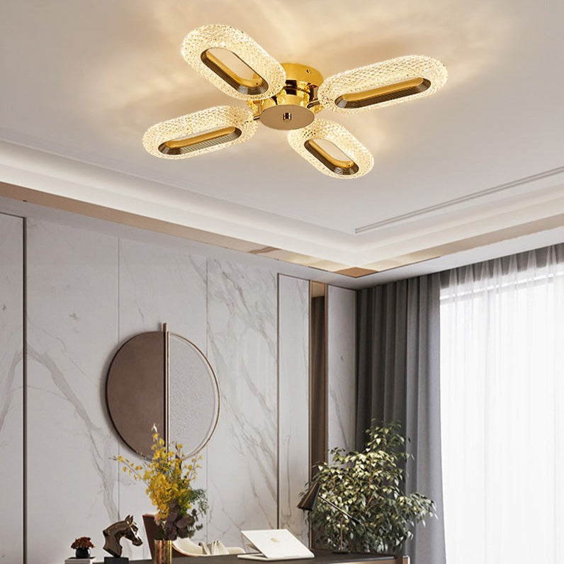 Plafonnier moderne LED en cristal ovale Marvona