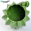 pots créatifs en céramique pour cactus et bonsaïs décoratifs