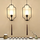 lustre chinois moderne simple avec lumières led suspendues