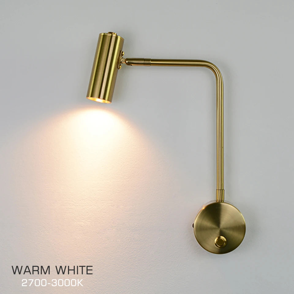 applique murale led moderne minimaliste avec interrupteur angle réglable - vue 3 sur 8