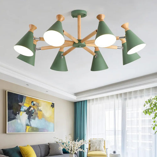 suspension nordique en bois pour décoration intérieure