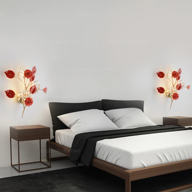 Applique murale à fleurs en céramique uniques - vue 4 sur 7