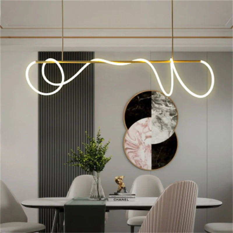 lustre simple note moderne design nordique pour restaurant - vue 7 sur 12