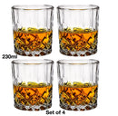 Lot 4 verres whisky style cristal motifs facettes