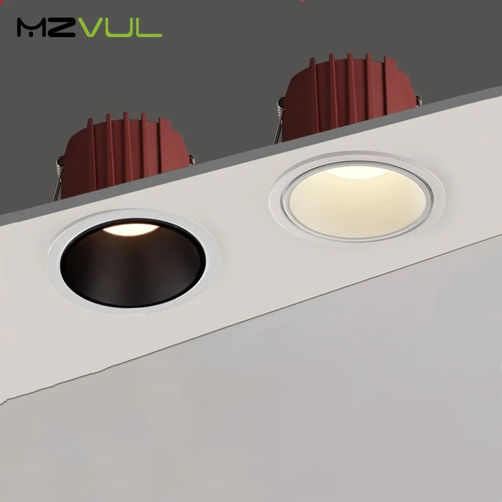 lampe encastrée led dimmable anti-éblouissement carré rond - vue 4 sur 12