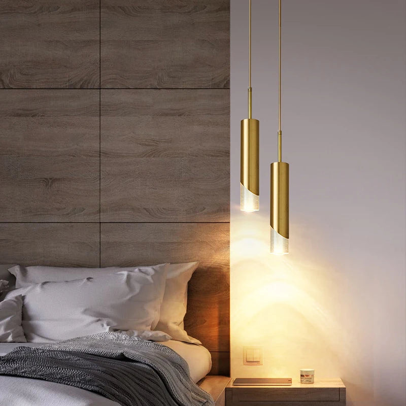 suspension en verre à led pour éclairage moderne intérieur