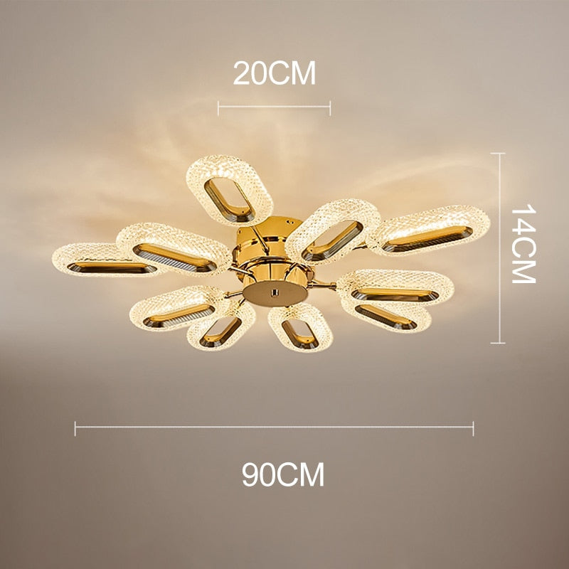 Plafonnier moderne LED en cristal ovale Marvona - vue 9 sur 9