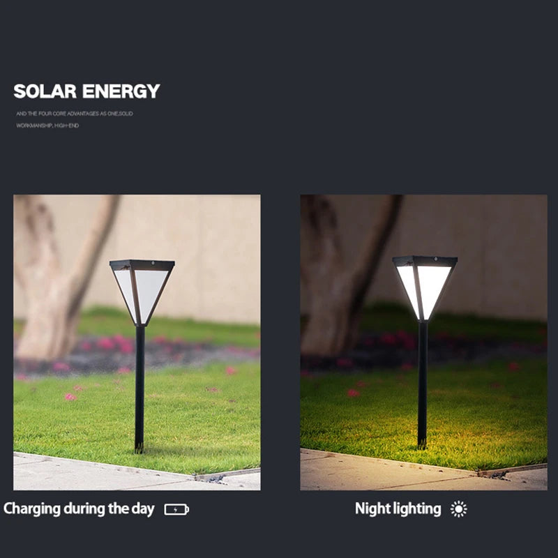 Lampe de pelouse solaire extérieure LED lampe de stigmatisation rougeoyante sans électricité couloir de jardin moderne terrasse ronde lumières de pelouse imperméables - vue 7 sur 7