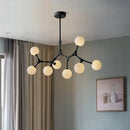 Suspension verre laiteux nordique postmoderne