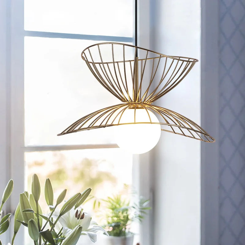 suspension plafonnier design en métal avec fil réglable led - vue 4 sur 8