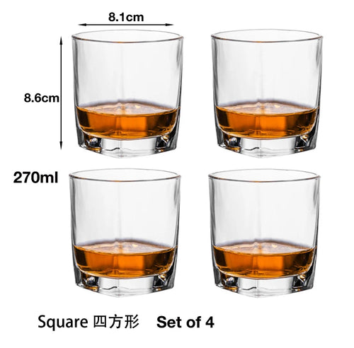 Verres whisky lot 4 style relief resistant