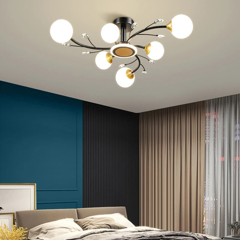 lustre moderne en cristal pour une ambiance minimaliste élégante - vue 5 sur 8