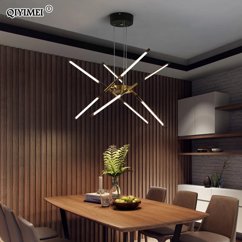 lustre led moderne pour décoration intérieure et éclairage - vue 7 sur 14