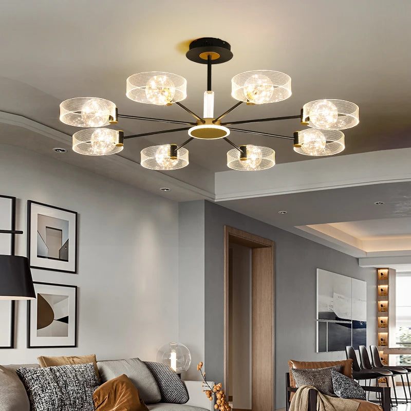 lustre led design pour intérieur moderne et élégant - vue 5 sur 10