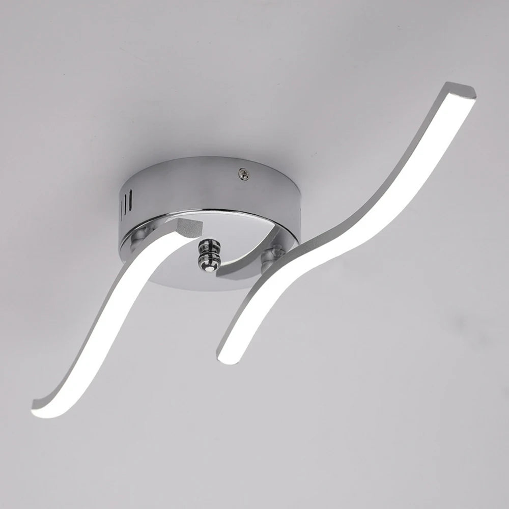 plafonnier led moderne en surface design incurvé décoratif