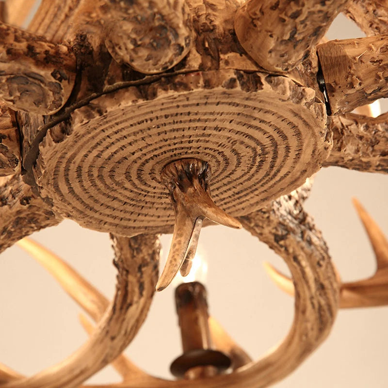lustre en résine en forme de bois de cerf pour décoration de maison