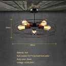 ventilateur plafonnier rétro loft suspension luminaire lustre