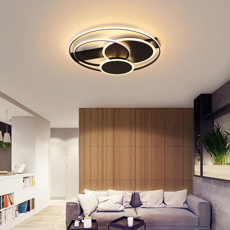 plafonnier moderne ultra mince design simple pour intérieur lumineux - vue 5 sur 12